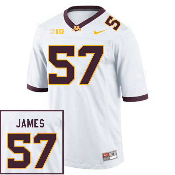 Men #57 Cameron James Minnesota Golden Gophers College Football Jerseys Sale-White - Click Image to Close